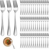 Taartvorken, 48 stuks, dessertvorken, eetvorken, 20,7 cm roestvrijstalen vorken, metalen vorken, eetvorken, tafelvorken voor huishoudens, restaurants, kantines enz