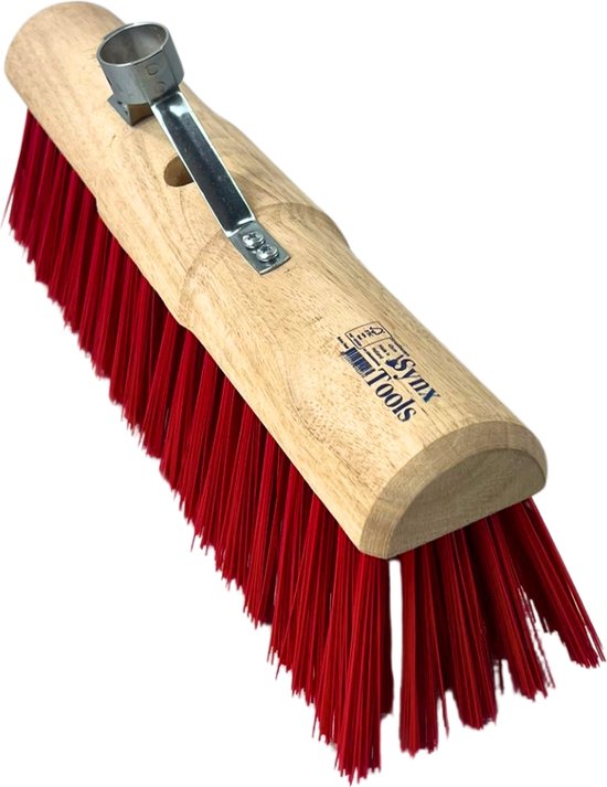 Synx Tools Gemeente bezem Nylon 45cm met steelhouder - bezems - buiten bezem -Harde haren/Veger - Ronde kop - Gemeentebezem - Zonder Steel van Synx Tools — afbeelding 2