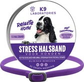 K9 laboratories Anti stress halsband voor honden - Paars - 100% natuurlijk - Antistress middel - Met feromonen - Bij (verlating)angst, agressie en stress hond