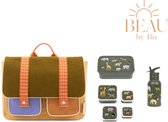 BEAU by Bo Sticky lemon boekentas + A little lovely company back to school set Savanne
