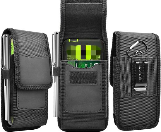 Cadorabo Étui portable avec clip ceinture pour Huawei MATE 10 PRO en NOIR - Étui de protection pratique avec mousqueton et porte-stylo