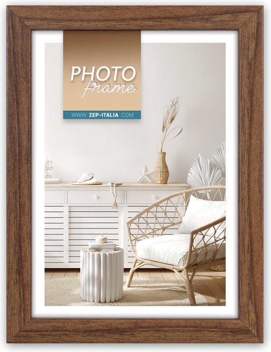 ZEP - Houten Fotolijst Vivan 8 Donkerbruin voor foto formaat 10x15 - V33468