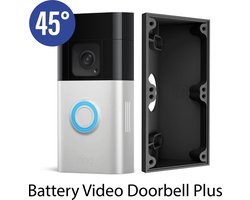 SmarThuis – Hoekbeugel geschikt voor Ring Battery Video Doorbell Plus – hoekbeugel van 45 graden – inclusief montage materiaal – sterk en milieubewust