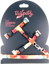 Tailpetz | Cat Harness & Lead -Picasso| Kattentuigje en lijn - One Size Fully Adjustable - Set voor Katten - Kattenharnas - Kattentuig - Kat - Harnas - collar - tuig