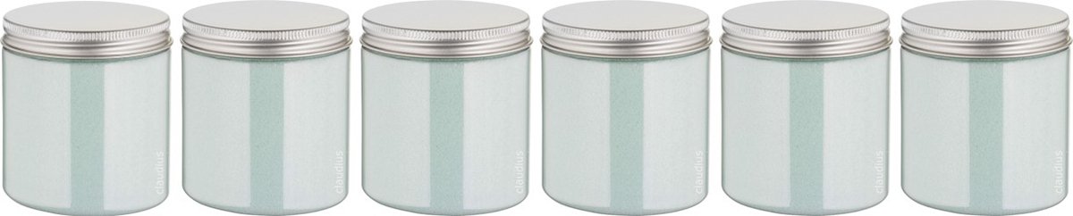 Goedkoopste Scrubzout Hammam Herbal - 300 gram - Pot met aluminium deksel - set van 6 stuks - Hydraterende Lichaamsscrub