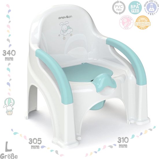 babyGO Potty voor peuters, potje voor kinderen, realistisch kindertoilet met spoelgeluid, ideaal
