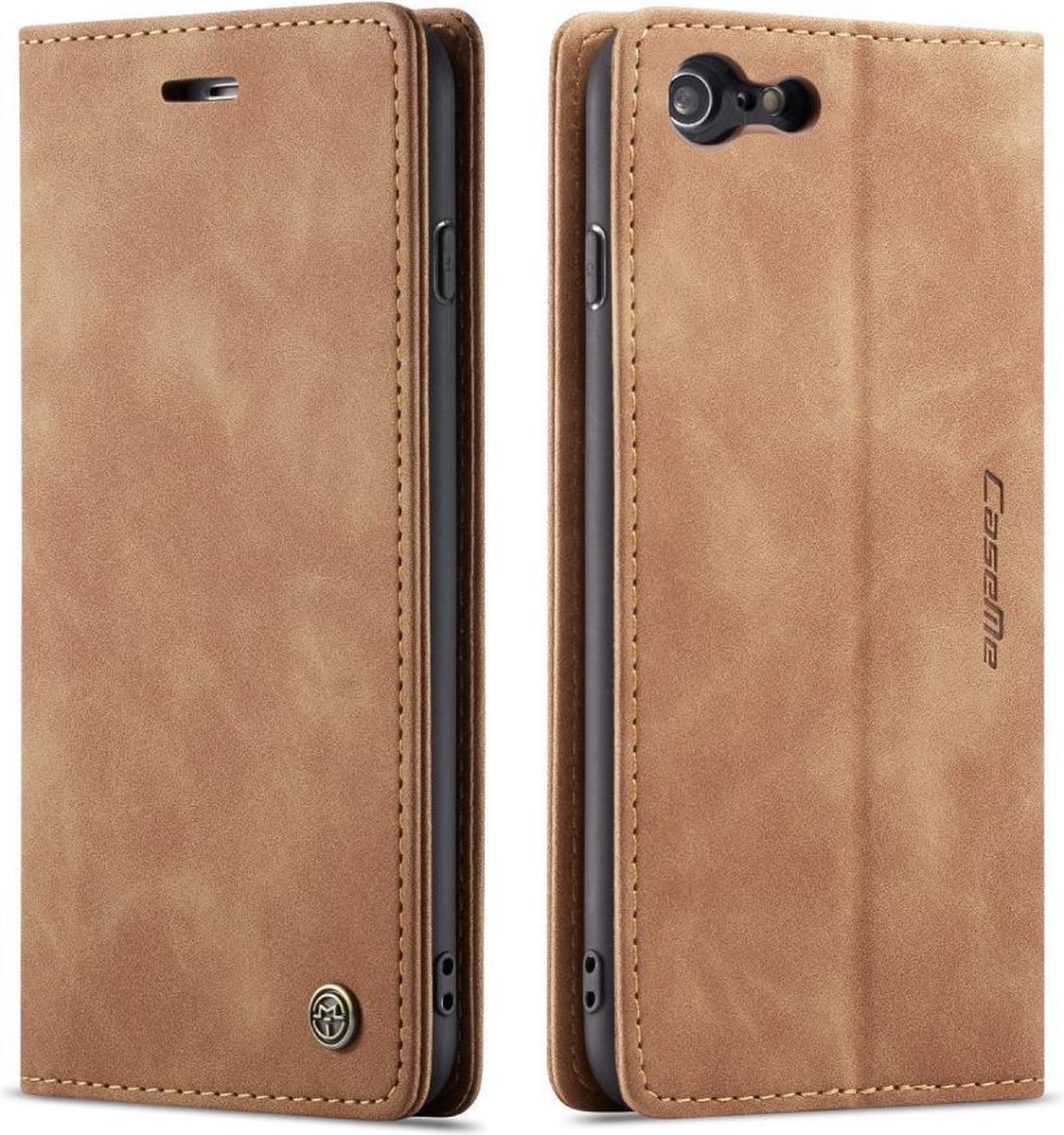 CaseMe Book Case - Geschikt voor iPhone 6 / iPhone 6s Hoesje - Bruin