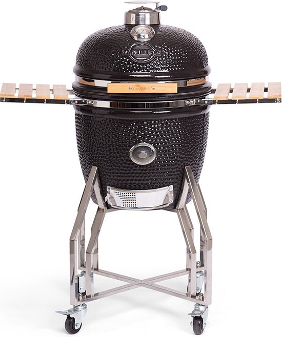 Foto: Yakiniku kamado large 19inch inclusief onderstel en zijtafels houtskool kamado grill 49cm grilloppervlak