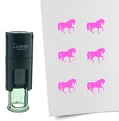 CombiCraft Stempel Paard 10mm rond - roze inkt