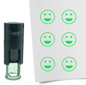 CombiCraft Stempel Smiley Trots 10mm rond - Groene inkt