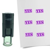 CombiCraft Stempel YES 10mm rond - Paarse inkt