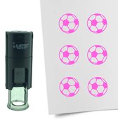 CombiCraft Stempel Voetbal 10mm rond - roze inkt