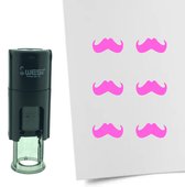 CombiCraft Stempel Snor 10mm rond - roze inkt