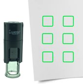 CombiCraft Stempel Lege checkbox of Vierkant 10mm rond - groene inkt