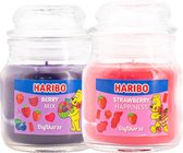 Haribo kaarsen 85gr set 2 - 1x klein Berry 1x klein aardbei