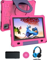 CosmoToys® Kids Tablet Kinderen PRO - Incl. Koptelefoon + Luxe Opbergtas + Tablethouder Auto - Kindertablet - Vanaf 3 Jaar - 10 Inch - Android 12 - Ouderlijk Toezicht - 6000 mAh - Roze