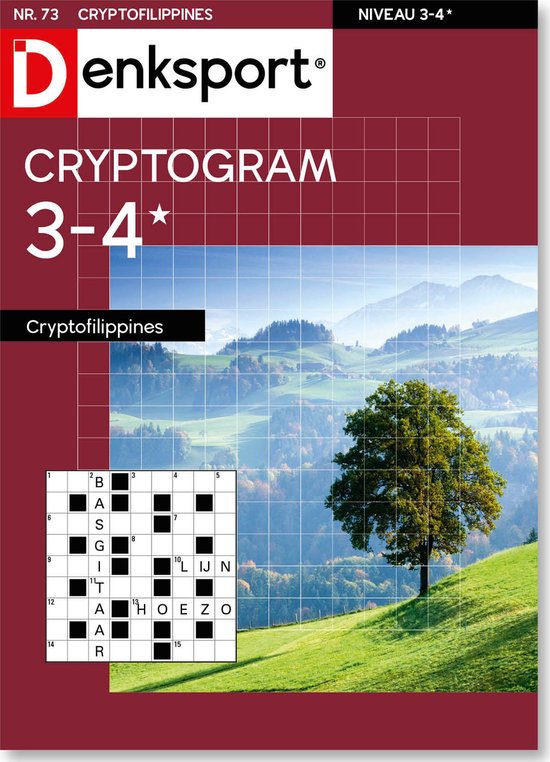 Denksport Puzzelboek Cryptofilippines 3-4*, editie 73