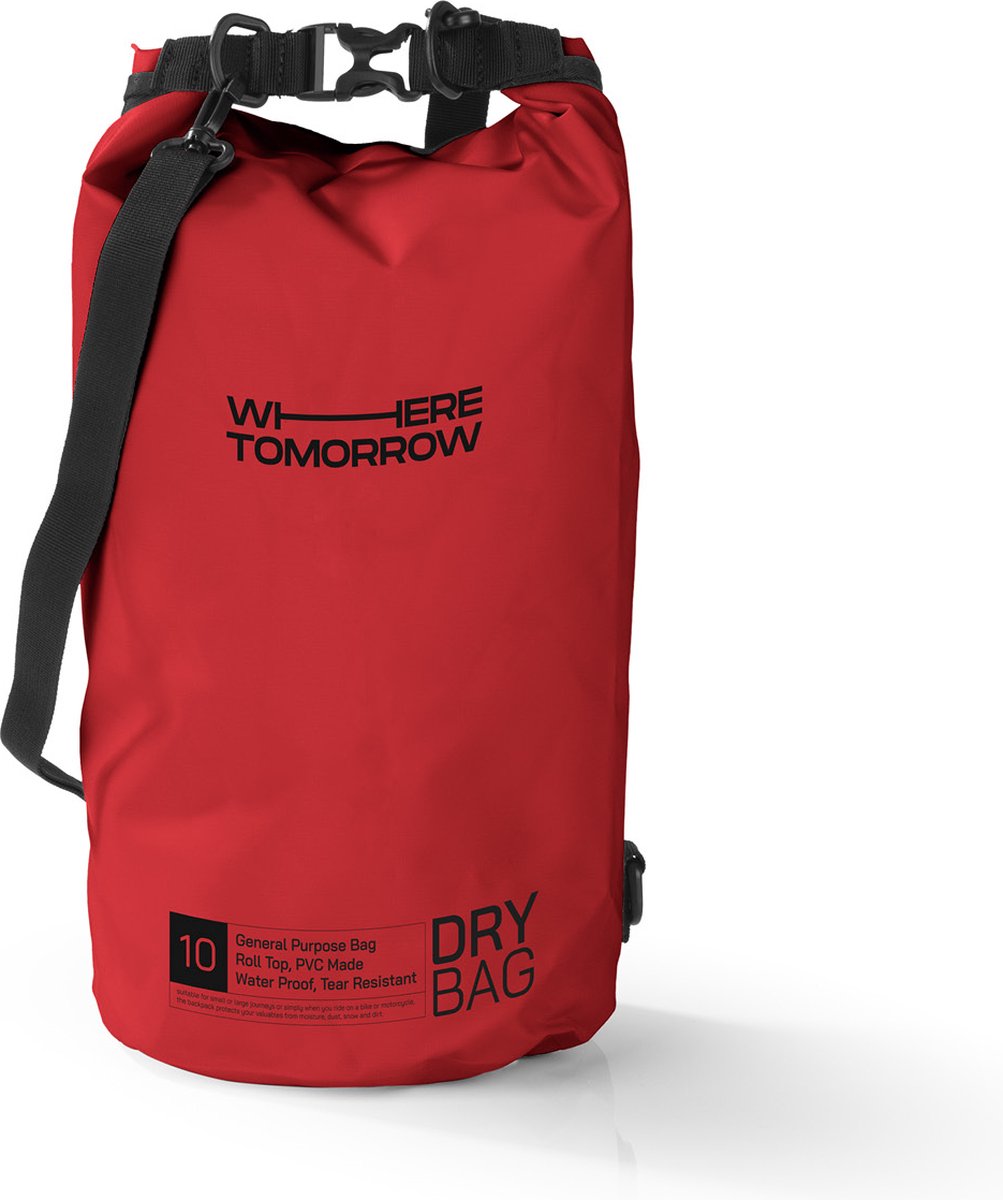 Where Tomorrow PVC dry bag Style 01 10L rood