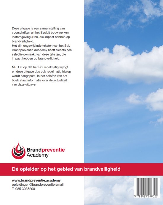 Besluit Bouwwerken Leefomgeving (Bbl) brandveiligheid