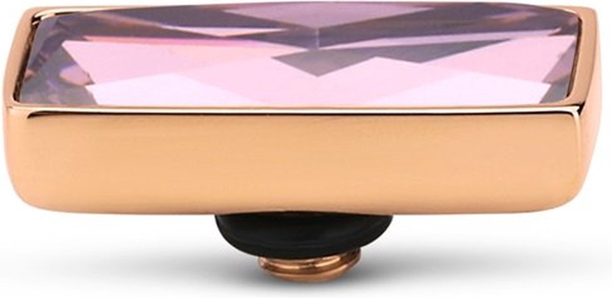Melano Twisted Rectangle Steentje Pink | Rosé
