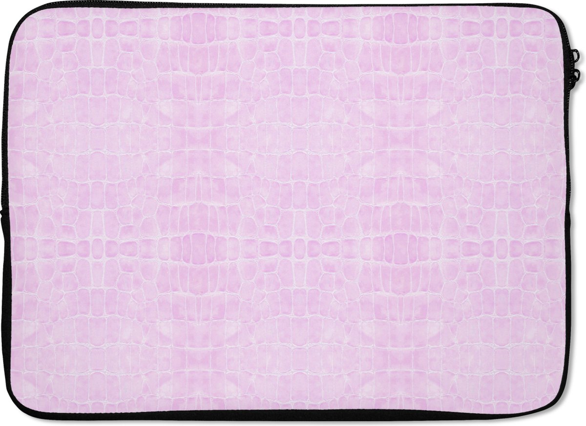 Laptophoes - Leer print - Roze - Structuur - Laptop - Laptop accesoires - 13 Inch - Laptopcase