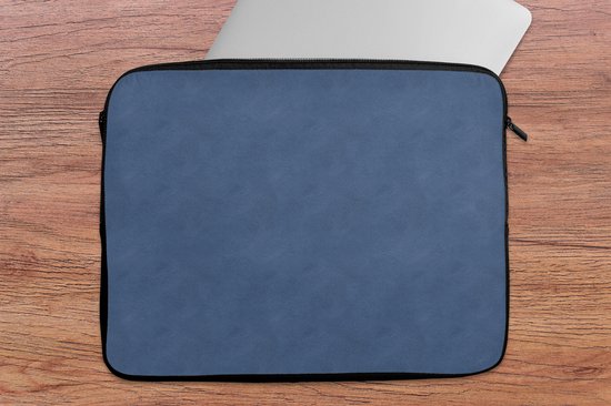 Housse pour ordinateur portable 17 pouces - Cuir - Blauw - Peau de bête - Housse pour ordinateur portable
