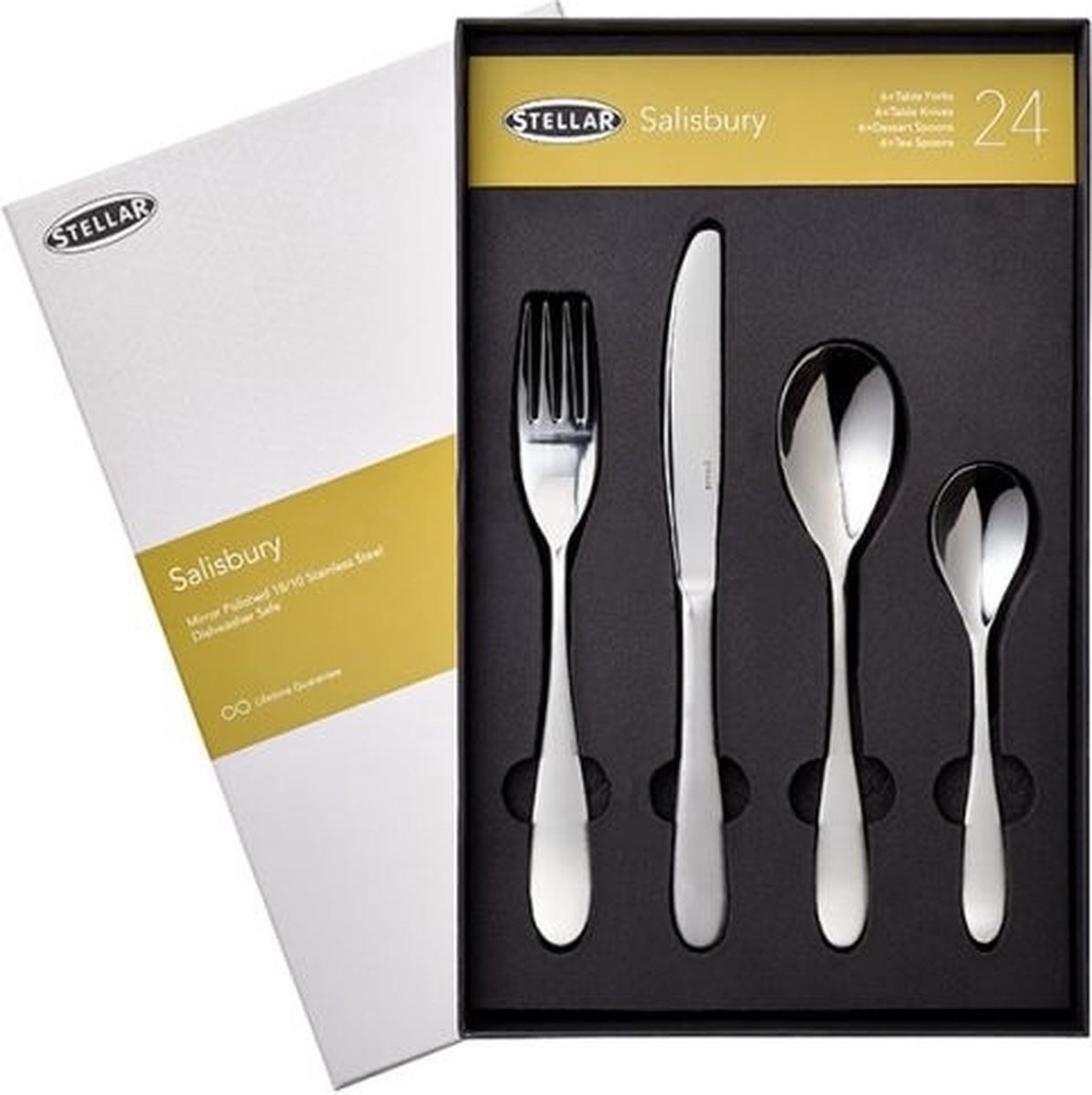 Stellar Salisbury - 24-delige Bestek - RVS 18/10 - Cadeauset BG50