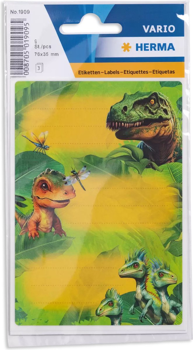 Herma Boeketiketten Variabele School Dino