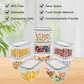 Boîtes de rangement 0 l hermétiques, lot de 9 pièces, boîtes de rangement pour cuisine, boîtes de rangement avec couvercle, petites, organisateur de cuisine pour conserver les céréales, muesli, riz, farine, cornflakes