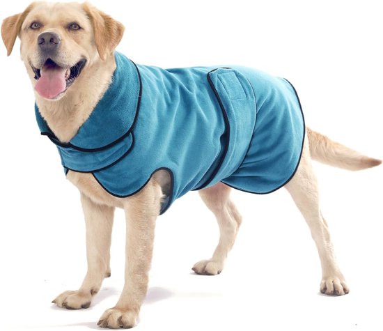 Hondenbadjas - Maat XXXL - Blauw - Badjas Voor Honden - Honden Badjas