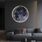 Lampe Lune - Éclairage chambre - Lampe Lune - avec télécommande - plafonnier mural - Diamètre 60CM