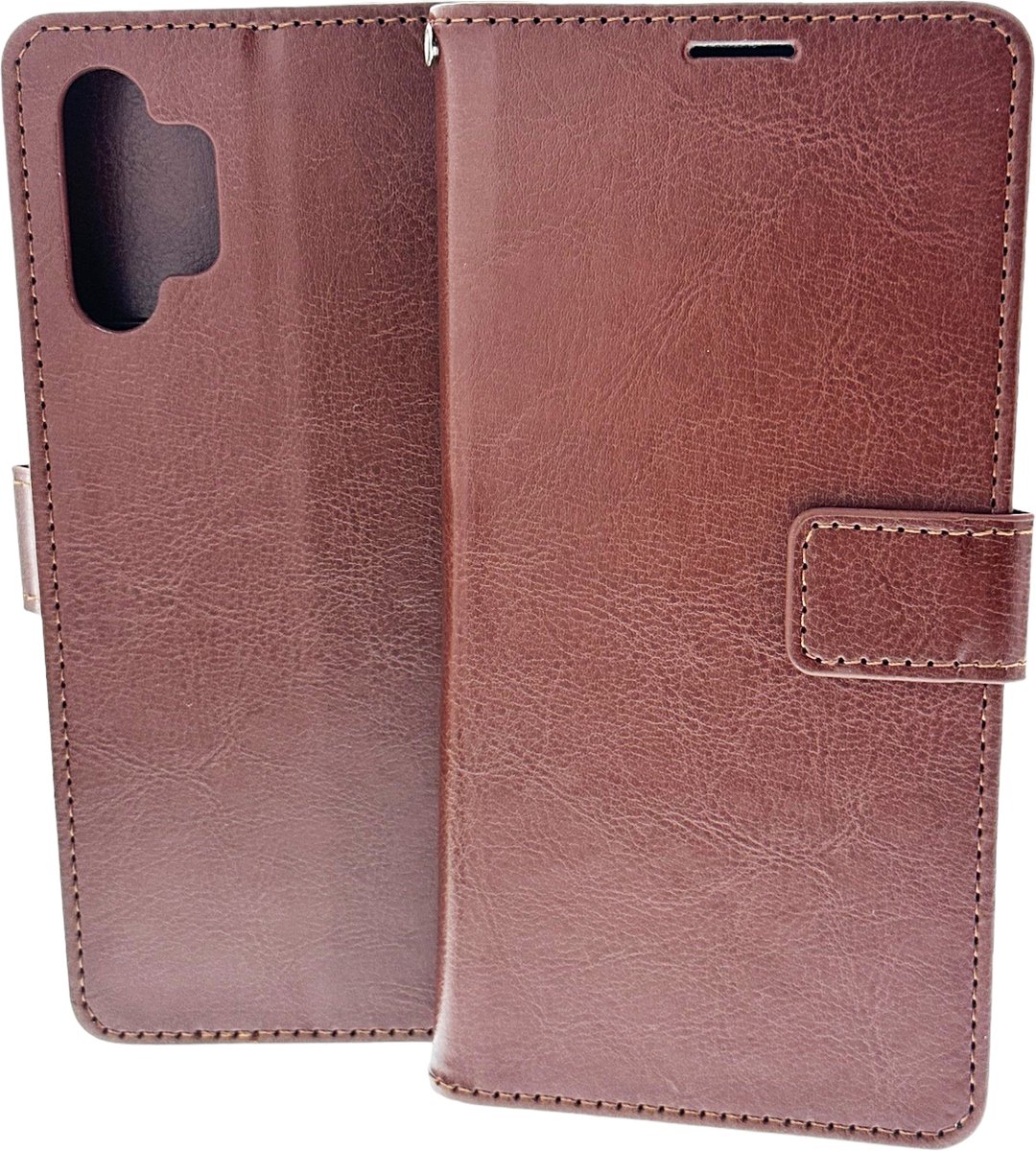 Bookcase Geschikt voor: Samsung Galaxy A13 4G Bruin - portemonee hoesje - ZT Accessoires