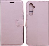 Bookcase Rosé Goud Geschikt voor Samsung Galaxy A14 (4G & 5G) - Portemonnee hoesje - ZT Accessoires