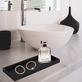 Decoratieve badkamerlade voor aanrecht dressoir (zwart) met siliconen bekleding