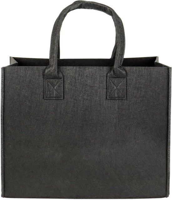 Schramm® Sac à Bois De Cheminée Gris En Feutre Panier à