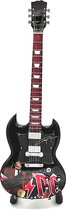 Mini gitaar ACDC Angus Young zwart foto 25cm Miniature- Guitar-Mini -Guitar- Collectables-decoratie -gitaar-Gift--Kado- miniatuur- instrument-Cadeau-verjaardag