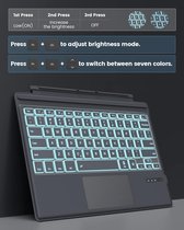 MoKo - Type Cover - Microsoft Surface Pro - Draadloos Bluetooth-toetsenbord met trackpad - LED-achtergrondverlichting
