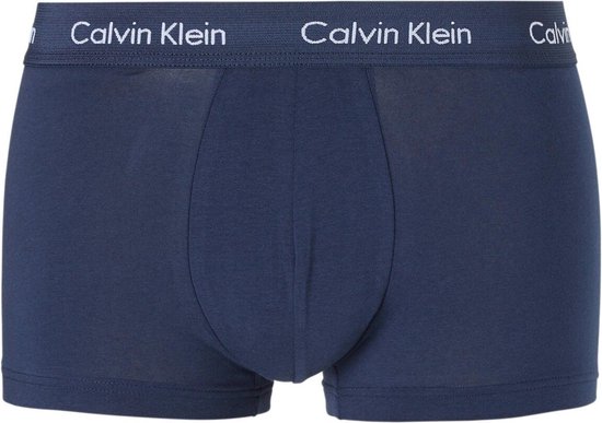 Calvin Klein - 3-pack Low Rise Trunk Boxershorts Zwart / Blauw / Blauw - 4KU - M - Calvin Klein