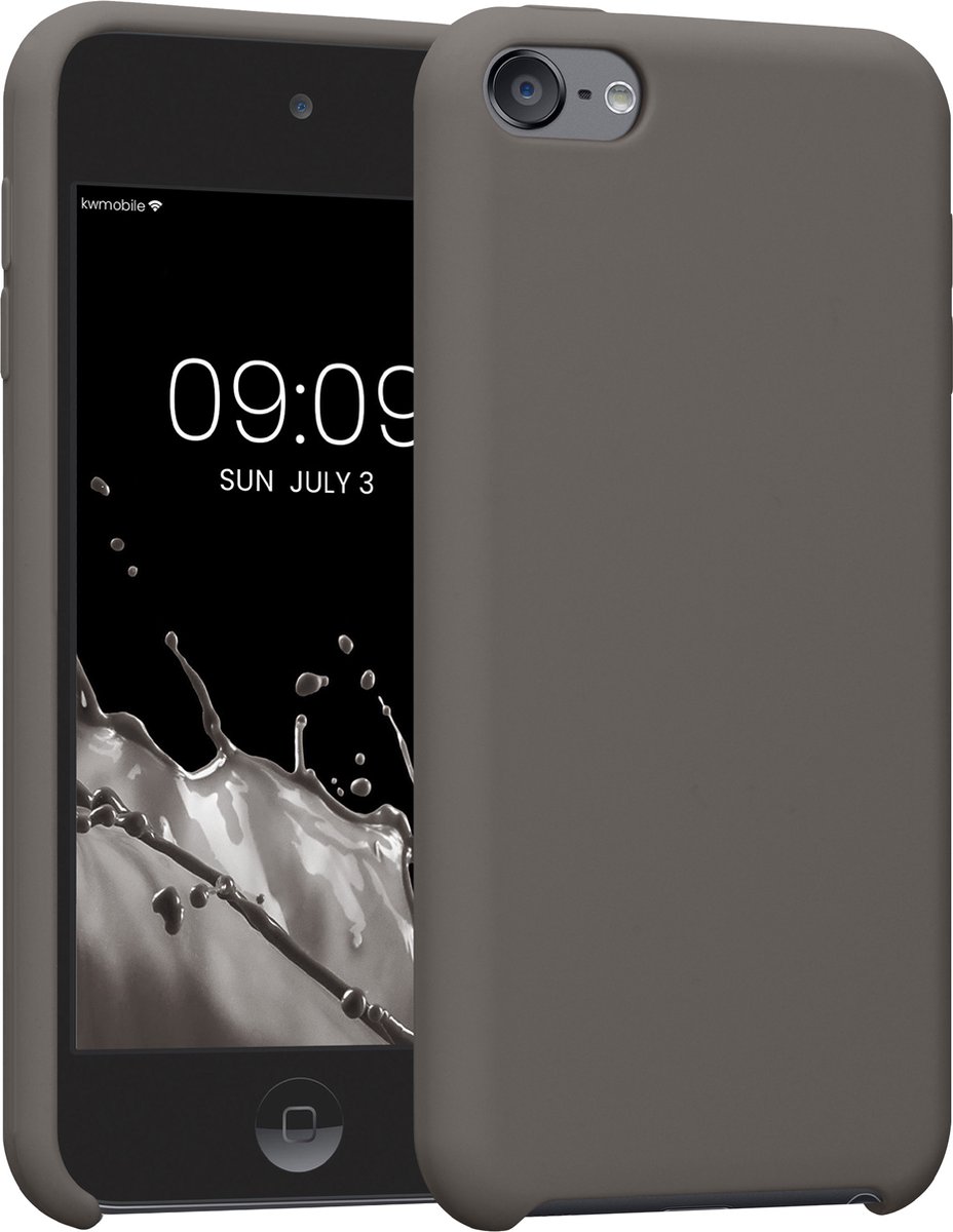 kwmobile hoes geschikt voor Apple iPod Touch 6G / 7G (6de en 7de generatie) - Beschermhoes voor mediaspeler - Backcover in steengrijs