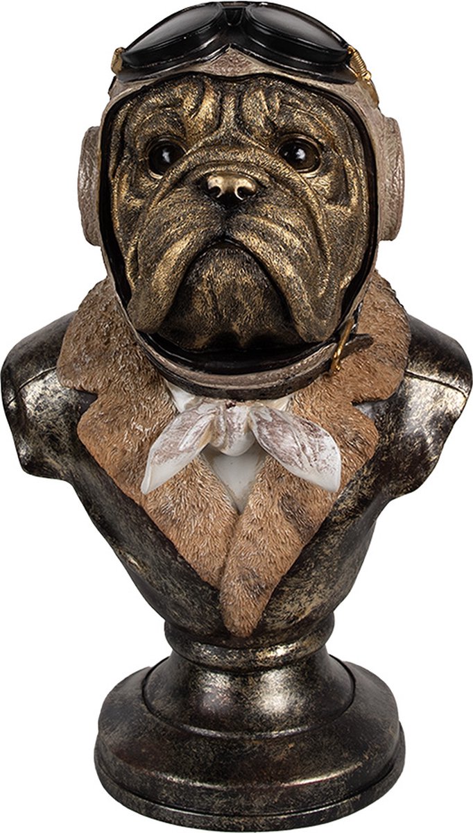 Beeld Hond 35 cm Bruin Polyresin