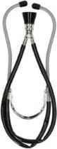 Verkleed Stethoscoop - Dokter - Zuster - Zwart/Zilver- Thema Feest accessoires - Plastic Stetoscoop - Nep stethoscoop