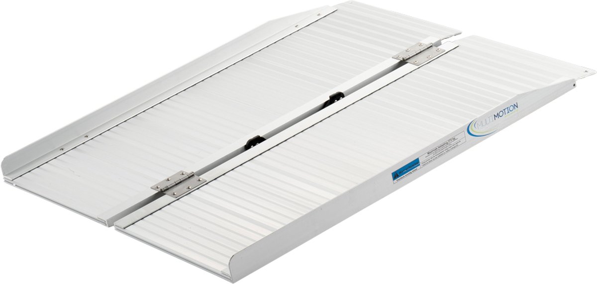 Goedkoopste Opvouwbare oprijplaat aluminium met handvat- 91 cm - Drempelplaat - Drempelhulp