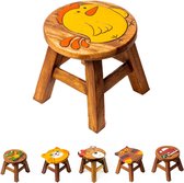 opstapkruk voor kinderen van hout - handgemaakt in premium kwaliteit - houten trap van massief hout - grote keuze aan design als stoel, voetenbank & kruk - melkkruk - plantenkruk (kuiken)