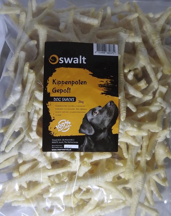 Oswalt Gepofte Kippenpoten - Hondensnack - 2KG