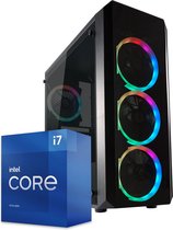 Circular RGB Gaming PC | Intel Core i7-11700 | GeForce GTX 1650 | 16 GB DDR4 | 500 GB SSD - NVMe | Windows 11 Pro