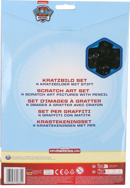 Paw Patrol Scratch Art Set bol