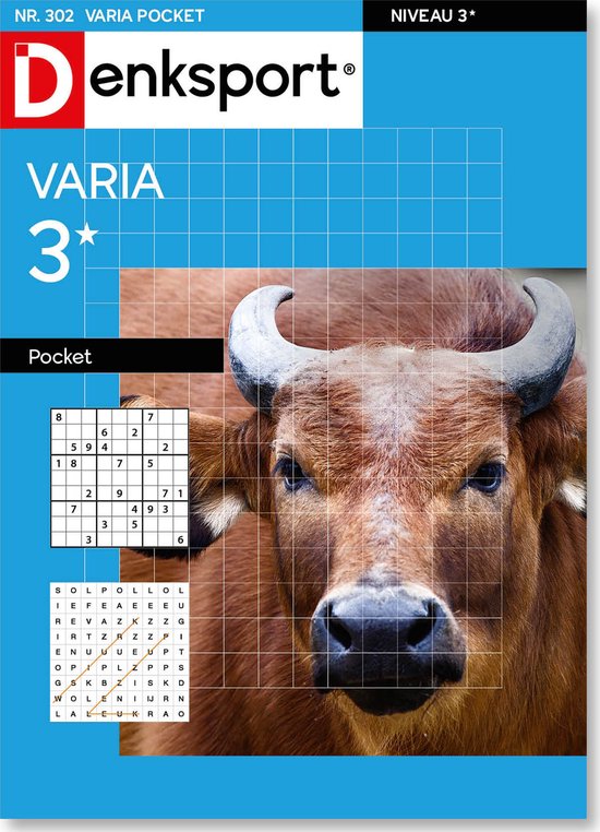 Denksport Puzzelboek Varia 3* pocket, editie 302