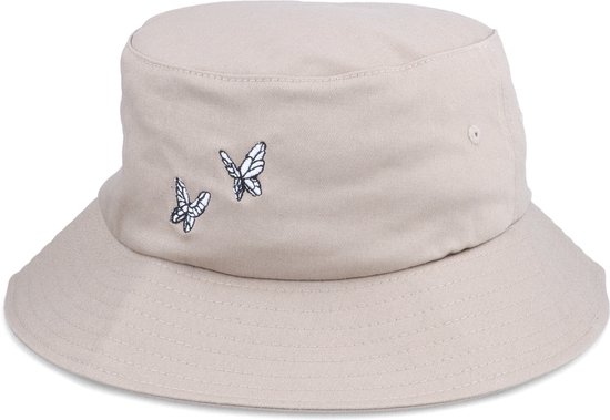 Hatstore- Tiny Butterflies Khaki Bucket - Iconic Cap
