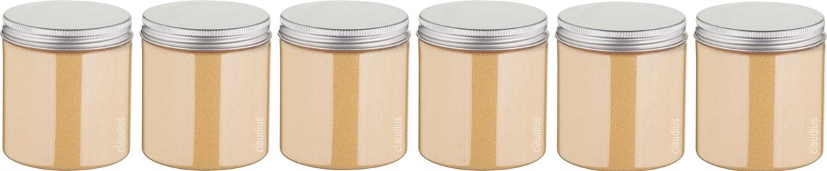 Goedkoopste Scrubzout Sweet Orange & Cedarwood - 300 gram - Pot met aluminium deksel - set van 6 stuks - Hydraterende Lichaamsscrub