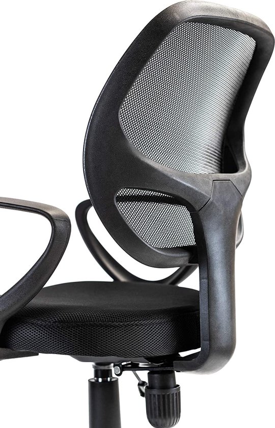 ACAZA Bureaustoel - Zwart - Bureaustoel Kinderen - Stoel - Bureaustoel Kind - Kinderbureaustoel - Verstelbare Hoogte en Rugleuning